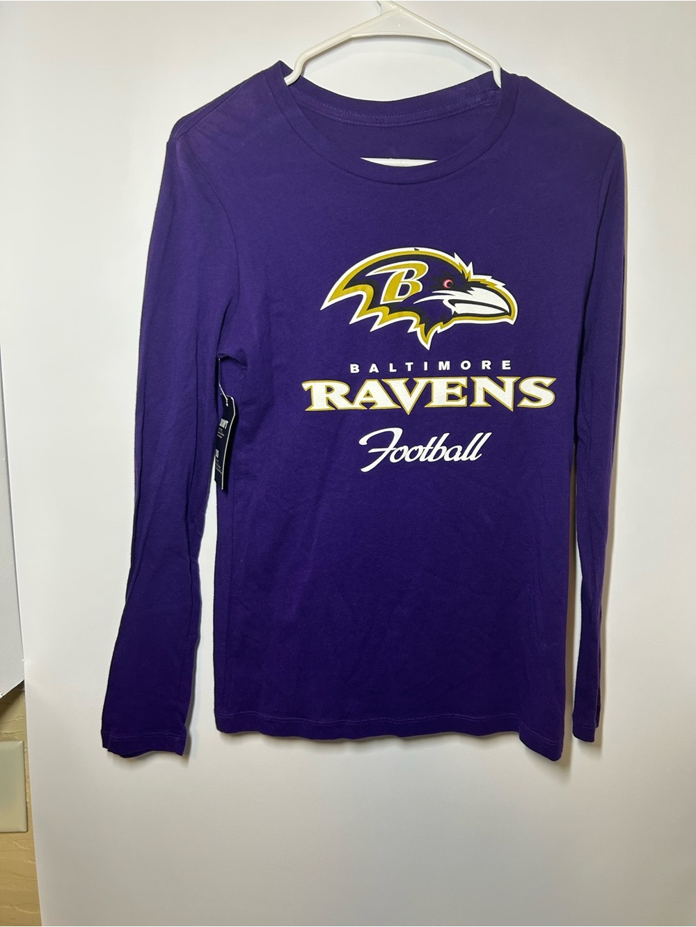 Women’s Purple Long-Sleeve Football Tee ravens